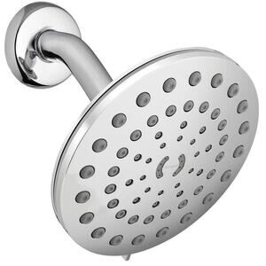 8-Spray Patterns with 1.8 GPM 7 in. Wall Mount Rain Fixed Shower Head in Chrome